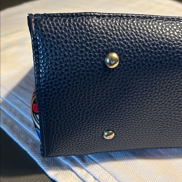 Chula Handheld Women’s Handbag - Navy with Multicolor Mandala Detail - Picture 8 of 12